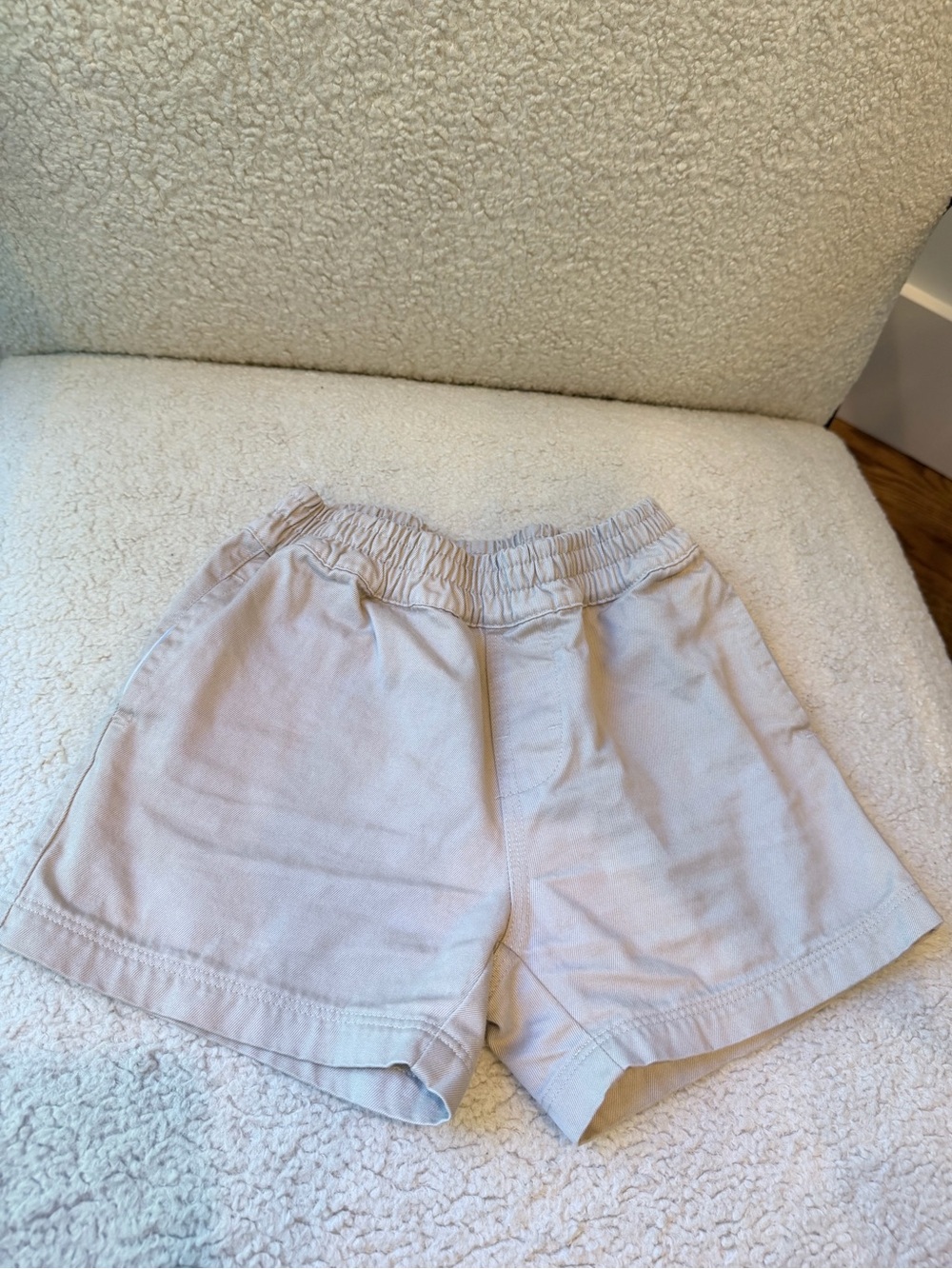 The Beaufort Bonnet Company Boys Cream Elastic-Waist Athletic Shorts